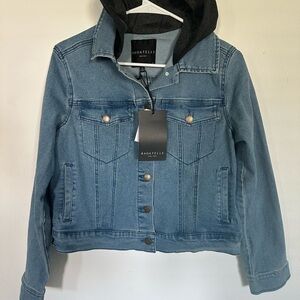 Bagatelle Women's Blue Denim Jacket with Hood